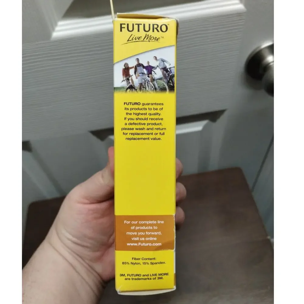 NEW Futuro by 3M Men's Size Medium Restoring Black Firm Compression Dress Socks